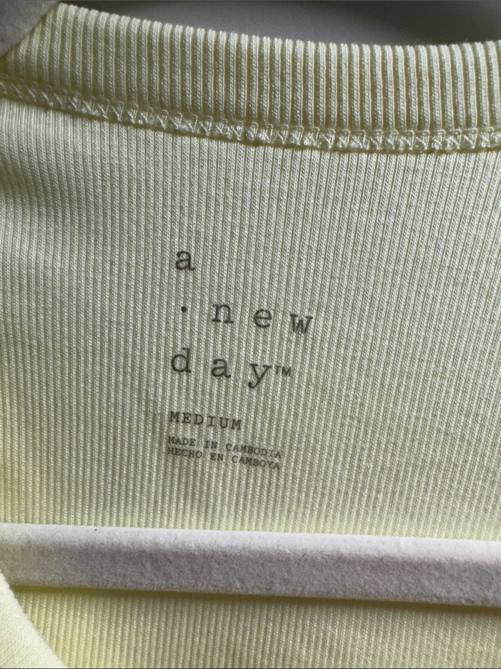a new day Pale Yellow Ribbed Tank Top - Picture 2 of 2